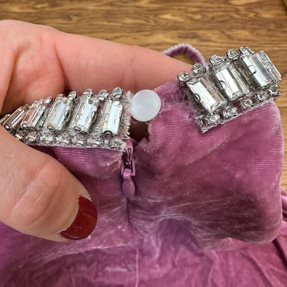 Reformation Pia Velvet Dress in Sugar Plum Pink - Picture 7 of 12